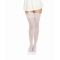 Dreamgirl Thigh High Sheer Lace Stockings White - Hush Store Sydney 