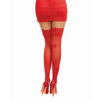 Dreamgirl Lace Top Thigh High Stockings Red