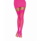 Dreamgirl Back Seam Sheer Thigh High Stockings Hot Pink