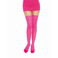Dreamgirl Thigh High Silicone Stockings Neon Pink - Hush Store Sydney 