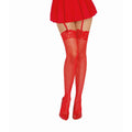 Dreamgirl Thigh High Fishnet Stockings Red - Hush Store Sydney 