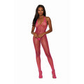 Dreamgirl Diamond Net Bodystocking Neon Pink - Hush Store Sydney 