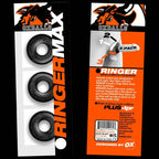 Ringer Max 3 Pc Cockring Set Black - Hush Store Sydney 