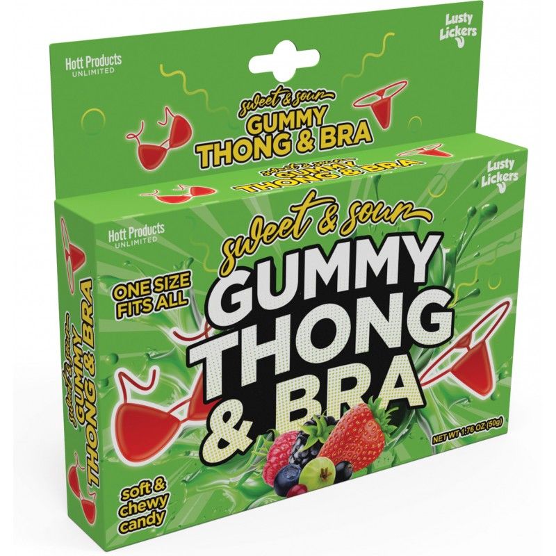 Sweet and Sour Gummy Thong and Bra - Hush Store Sydney 
