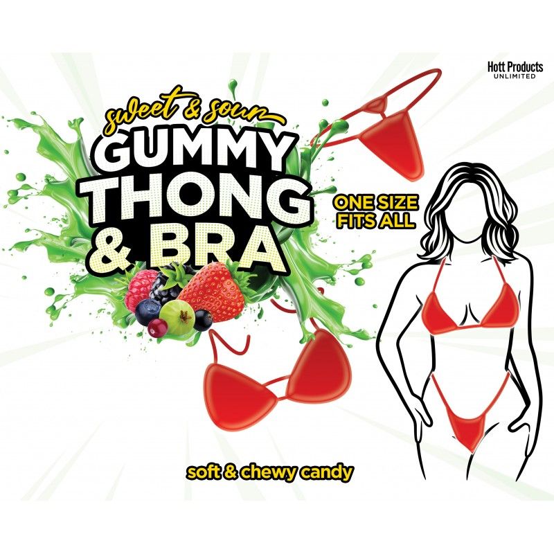Sweet and Sour Gummy Thong and Bra - Hush Store Sydney 