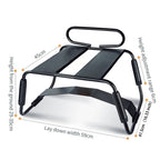 Sex Chair Adjustable Height Black w Handle and Arch Bridge