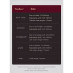 8 Pc Deluxe Bondage Play Kit Burgundy Gold