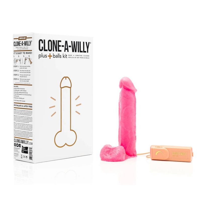 Clone a Willy Plus Balls Kit Hot Pink