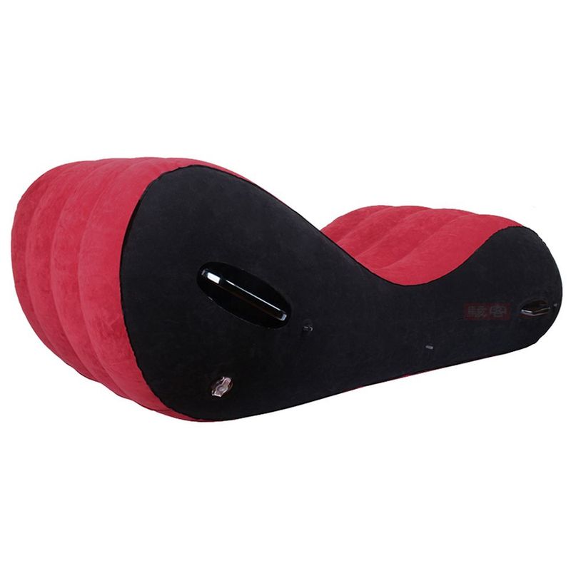 Large 1.5m Inflatable Suede Love Lounge with Handrail - Hush Store Sydney 