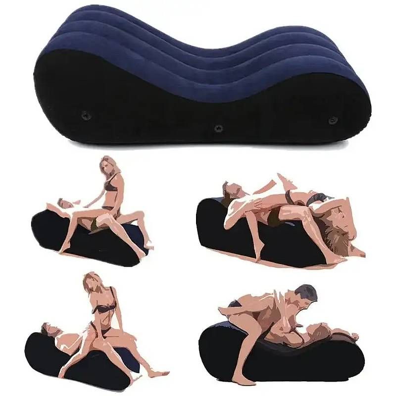 Large 1.5m Inflatable Suede Love Lounge with Handrail - Hush Store Sydney 
