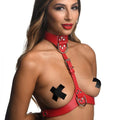 Red Female Chest Harness S/M - Hush Store Sydney 