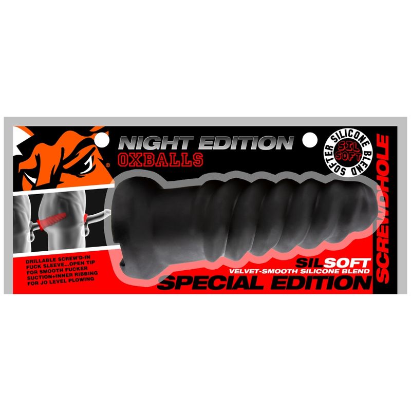 Screwdhole Screwd-In Open Tip Masturbator Night - Hush Store Sydney 