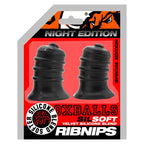 Ribnibs Curved Springy-Ribbed Nip Suckers Night - Hush Store Sydney 