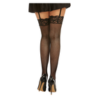 Thigh High Fishnet Stockings Black - Hush Store Sydney