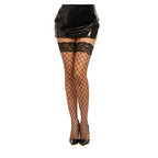 Dreamgirl Fence Net Thigh High Black
