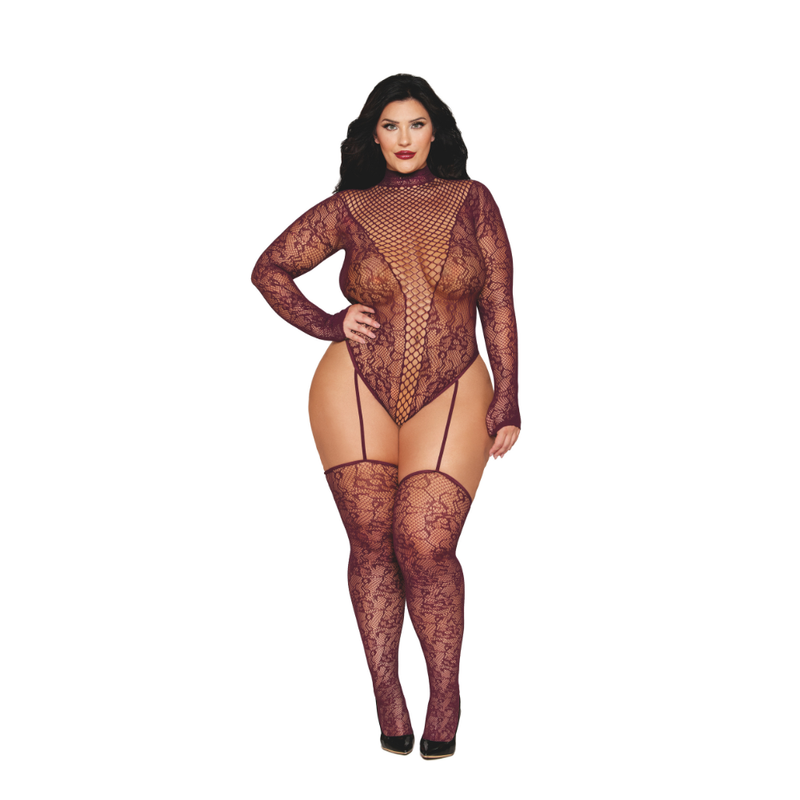 Body Stocking Burgundy - Hush Store Sydney