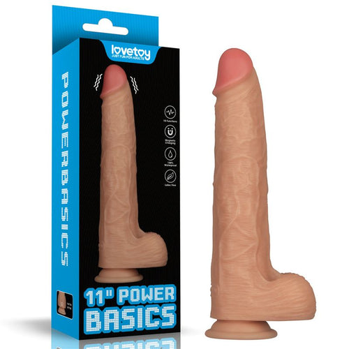 11in Vibrating USB Power Basics Cock - Hush Store Sydney 