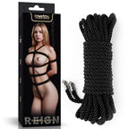 Rebellion Reign Ebony 10m Silky Bondage Rope Black