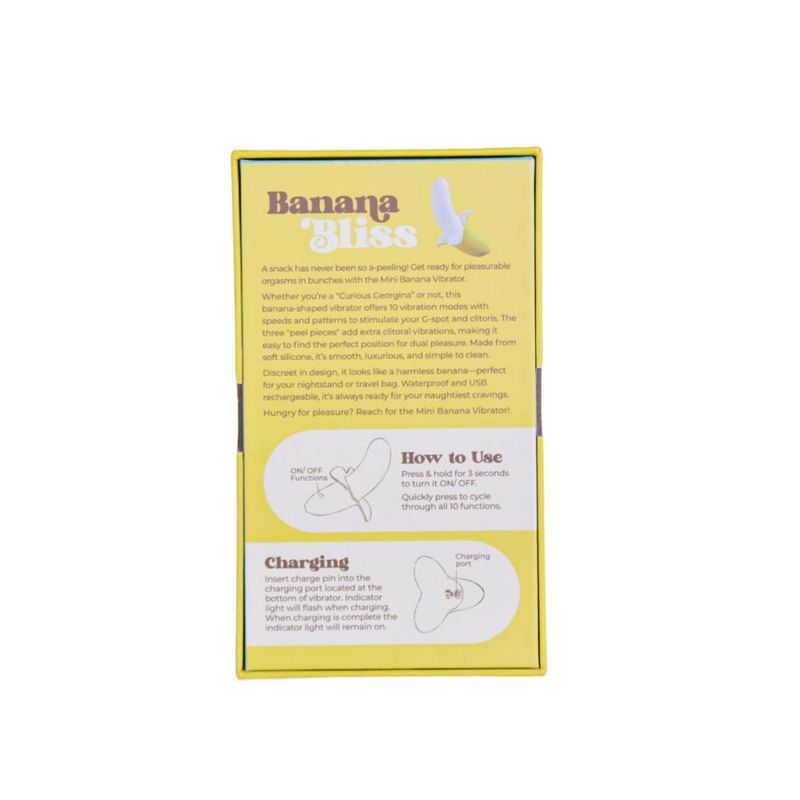 Banana Bliss 13cm Silicone Slimline Vibrator Massager