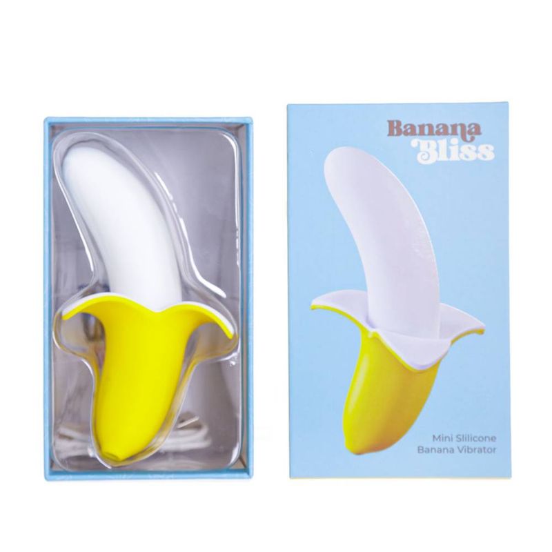 Banana Bliss 13cm Silicone Slimline Vibrator Massager