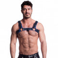 Vegan Bulldog Harness Black and Blue - Hush Store Sydney 