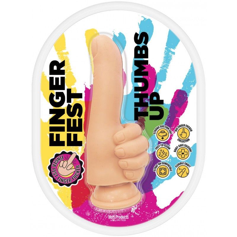 Finger Fest Dildo Thumbs Up Flesh - Hush Store Sydney 