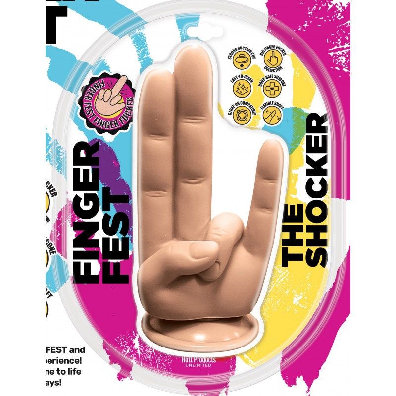 Finger Fest Dildo The Shocker Flesh - Hush Store Sydney 