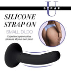 Black Silicone Strap-On Dildo Small