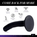 Black Silicone Strap-On Dildo Small