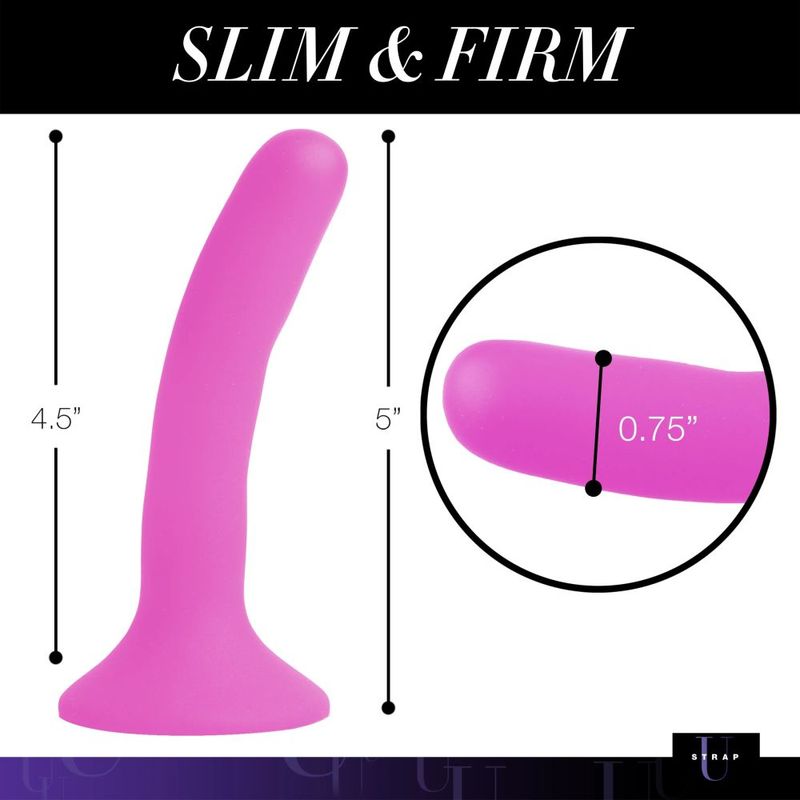 Pink Silicone Strap-On Dildo Small