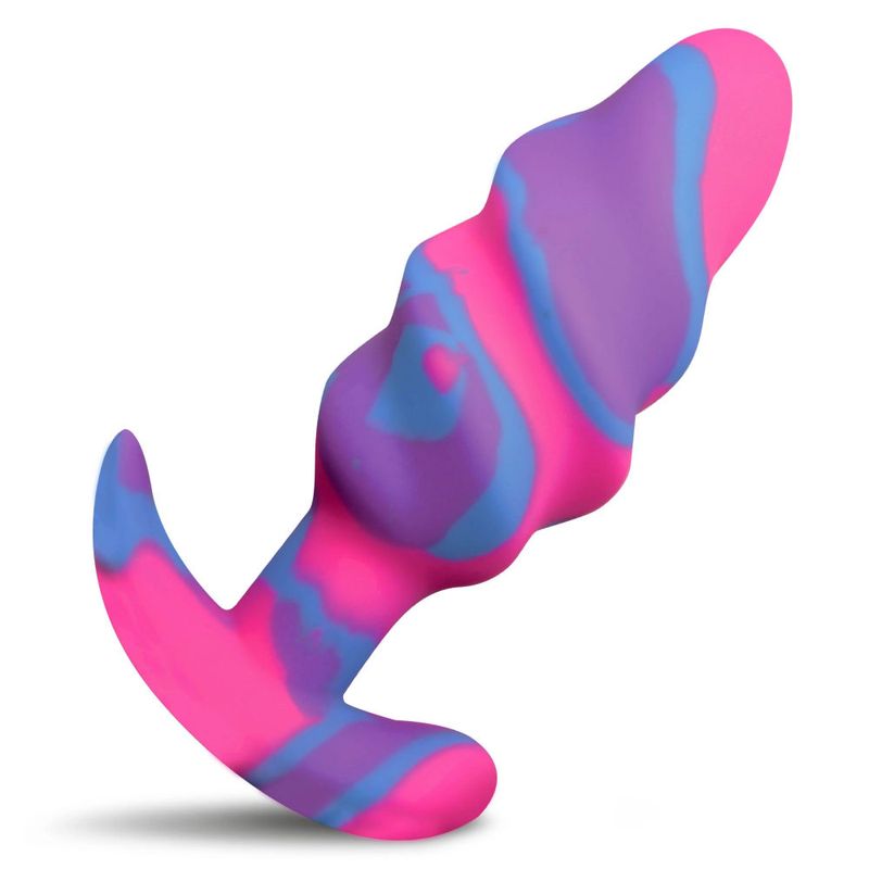Unicorn Swirl Silicone Butt Plug Medium - Hush Store Sydney 