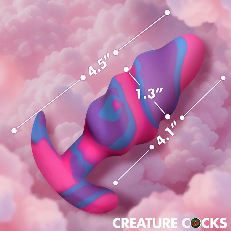 Unicorn Swirl Silicone Butt Plug Medium - Hush Store Sydney 