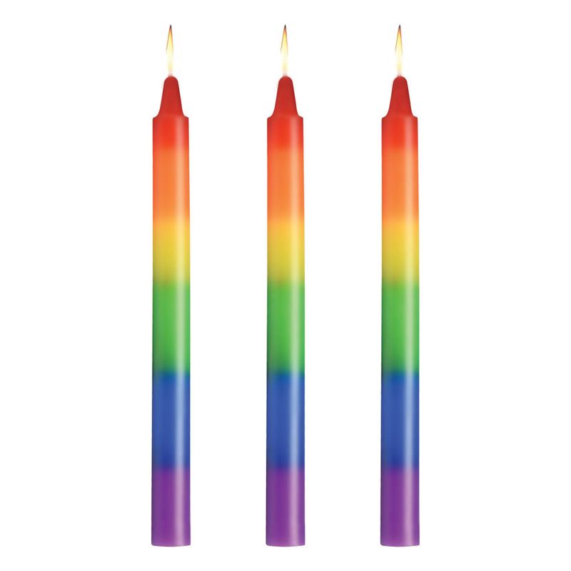 Pride Candles Rainbow Drip Candle 3 Pc