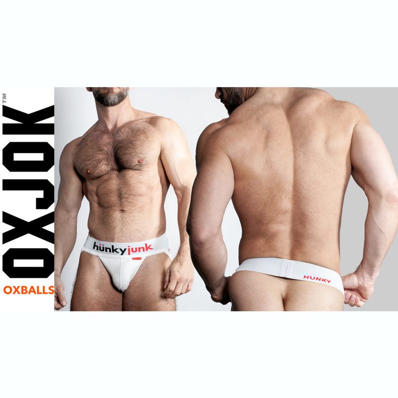 Oxballs Hunker Slider Strap Jock White Snow
