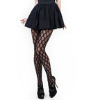 Geo Jacquard Fishnet Tights Black - Hush Store Sydney 