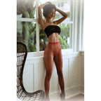 Scarlet Voltage Micro Fishnet Tights Red