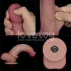 Vibrating Sliding Skin Pro II Silicone Dong 8in