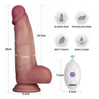 Vibrating Sliding Skin Pro II Silicone Dong 8in