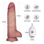 Vibrating Sliding Skin Pro II Silicone Dong 8.5