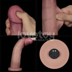 Vibrating Sliding Skin Pro II Silicone Dong 9in