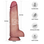 Sliding Skin Pro Dual Layer Silicone Dong 8.5in