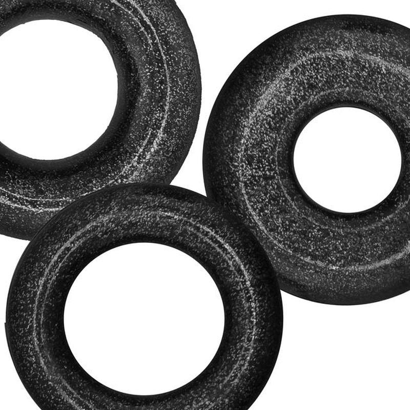 Cockpack 3 Pc Ring Set Black - Hush Store Sydney 