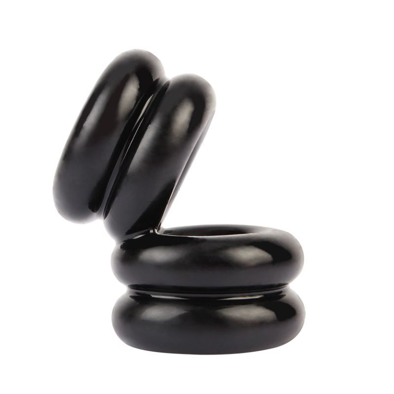 Double Stacked Dual Pleasure Ring Black - Hush Store Sydney 