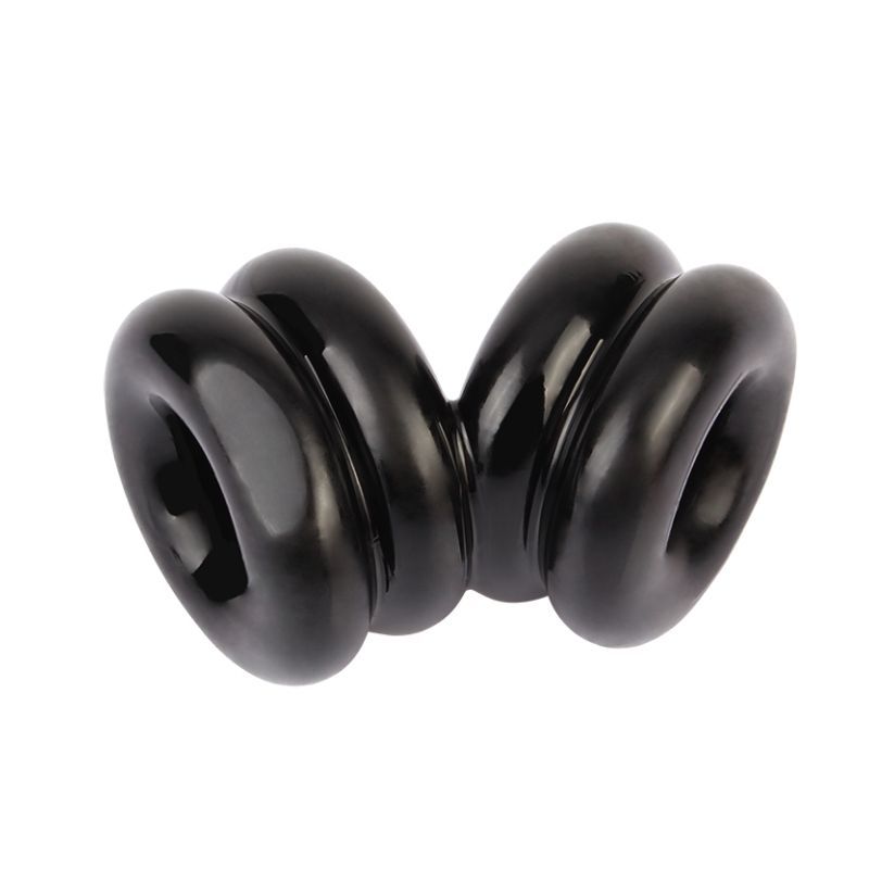 Double Stacked Dual Pleasure Ring Black - Hush Store Sydney 