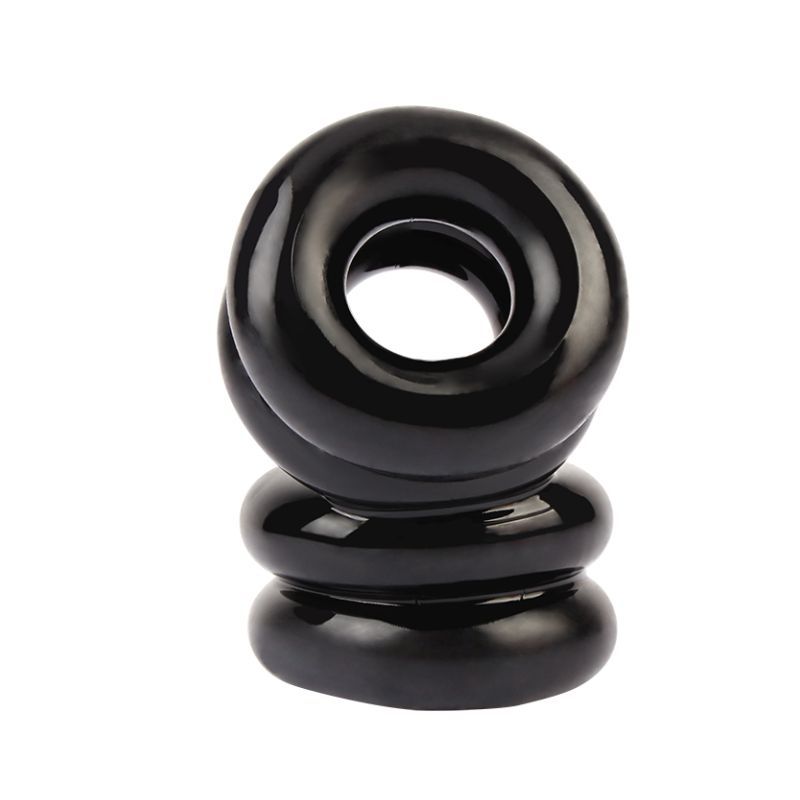 Double Stacked Dual Pleasure Ring Black - Hush Store Sydney 