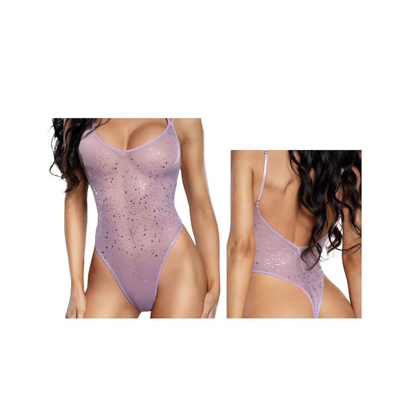 DreamGirl Ombre Glitter Mesh Teddy Lilac - Hush Store Sydney 