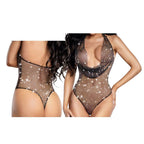 DreamGirl Shine Bright Cowl Neck Teddy Black - Hush Store Sydney 