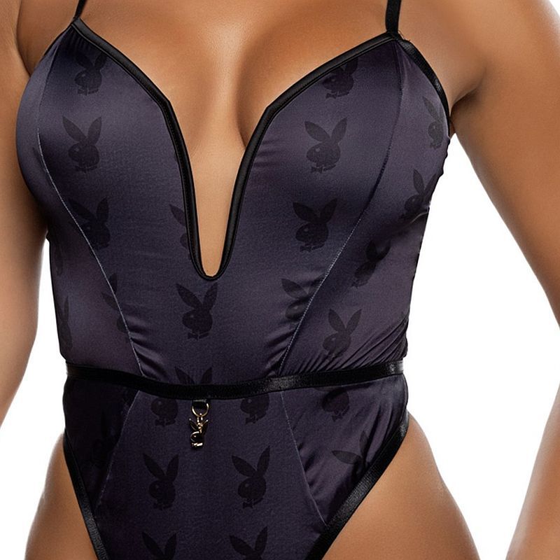 Playboy Blackout Bunny Romper Black - Hush Store Sydney 