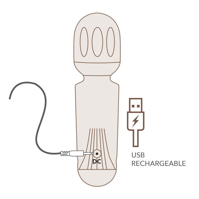 Rechargeable 16 Mode Silicone Mini Wand Violet Dream Hush Store Sydney