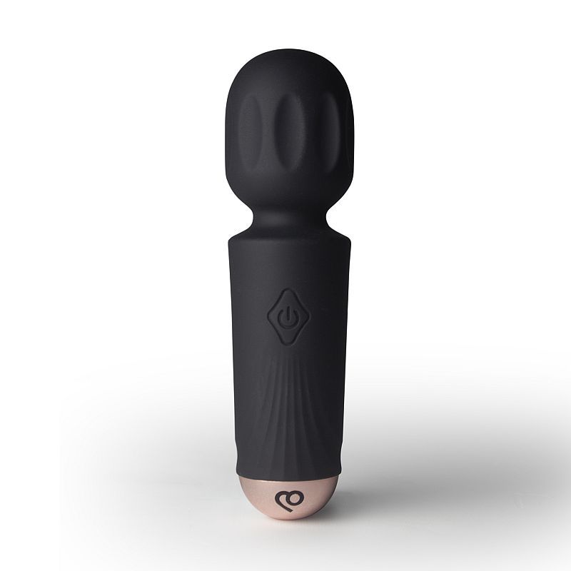 Rechargeable 16 Mode Silicone Mini Wand Black Tulip Hush Store Sydney